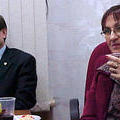 "Начальники" во главе новогоднего корпоративного стола. 29 декабря 2001 г. в офисе на Макаренко