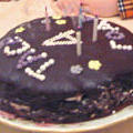 Шоколадный тортик к Тасиному 4-летию. 21 января 2007 г.