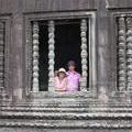 В храмовом комплексе Ангкора. Камбоджа, г. Сием-Рип, 9 июня 2012 г. 