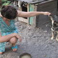 Я с Дружком, собачкой нашей мамы. Боровское, 3 августа 2012 г.