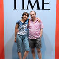 Мы с Юрой на обложке журнала "Time". В музее иллюзий "Art in Paradise" в Паттайе, 29 марта 2014 г.